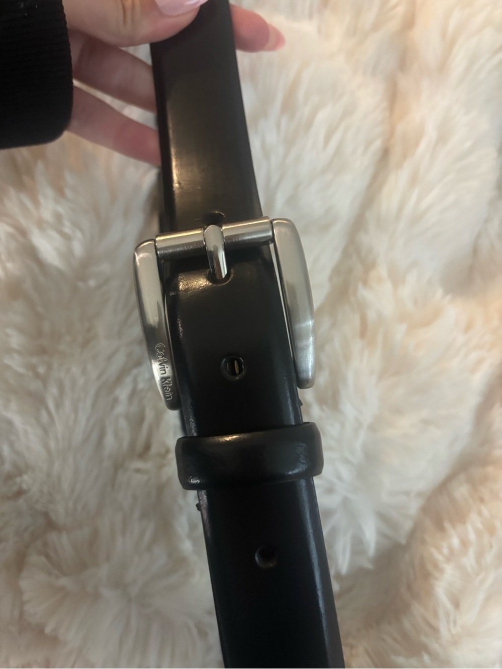 Calvin Klein Black leather belt (men/women)